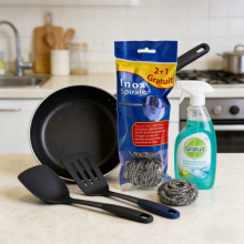 Durable Steel Wire Ball Scrubber for Dish Pot Pan Cleaning thumbnail-4