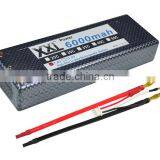 XXL Hard Case High Rate Lipo Battery 6000mah 7.4V With Banana Plug thumbnail-6