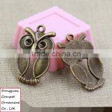 Wholesale Diy Zinc Alloy Jewelry Ancient Bronze Large Owl Pendant thumbnail-4