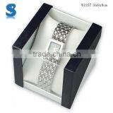 Unique Finished Packer Wooden Black Glossy Lacquer Watch Gift Box Size With PVC Window W1257