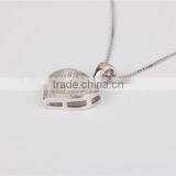 2016 Valentine's Day Gift Heart Shape 925 Silver Hip Hop Pendant Jewelry Custom thumbnail-4