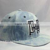 Wholesale 6 Panel Embroidery Caps Plain Snapback Hats Wash Denim Snapback Caps thumbnail-3
