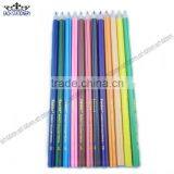 7" Bass Wooden Color Pencils Round Shape 12 Colors Pencils For School Drawing Pencil Set thumbnail-1