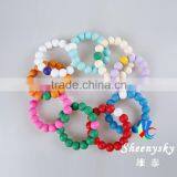 Wholesale Cheap 100% Food Grade Beads/ Colorful Silicone Beads Bracelet thumbnail-2
