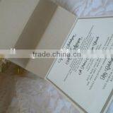 Ivory Wedding Invitation With Bow thumbnail-2