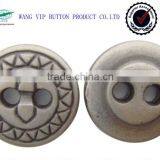 11.5mm Custom Engraved 2 Holes Metal Shirt Button