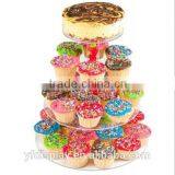 4-Tier Clear Round Acrylic Cupcake Front Display