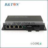 Fiber Optical Ethernet Switch Converter 2 Fiber Ports and 4 RJ45 Ports