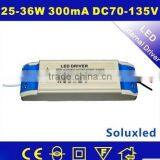 25-36W CE Plastic Case Led Driver for Led Light/switching Power Supply