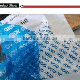 Blue Tamper Evident VOID Tape for Mailing Bag Partial Transfer Tape