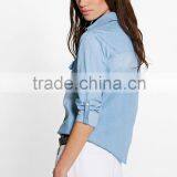 Stunning Loose Casual Women Long Sleeve Denim Blouse Women thumbnail-3