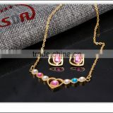 Fashion jewelry set gold plated wholesale high-end stainless steel jewelry CSET02
