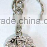 Fashion Key Chain With Human Face Pendant Zinc Alloy cz Stones thumbnail-1