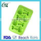 Fish bone shape custom silicone ice cube tray