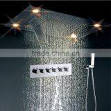 Luxury Led Rain and Waterfall Showerhead Recessed Ceiling Mounted Electric Shower Heads With Hot Cold Water Mixer thumbnail-3