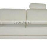 Chinese Adjustable Headrest Leather Sofa White thumbnail-2