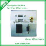 Usb Wall Plate With Rj45, VGA and Audio