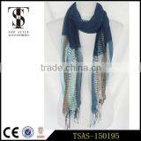 Half Cotton Half Viscose Print Stripe Lady Scarf Halloween Costume Accessories thumbnail-1