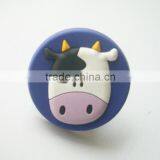 Sweet cow Cartoon Design furniture knob Kids Furniture Funky Cabinet Knobs