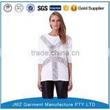 New Style Long Sleeve Stretchy Sequined Women t Shirt/clothes in Write thumbnail-1