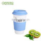 Coffee Mug With Food Grade Silicone Lid and Sleeve/starbucks Coffee Cup Ceramic Mug thumbnail-4