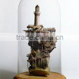 HEAT-RESISTANT GLASS CLOCK DOME WITH WOOD BASE thumbnail-4