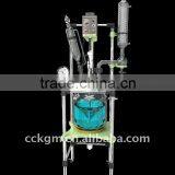 Double Layer Glass Reactor Machine With Vacuum Gauge