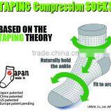 Sporty Japan patented import socks , available in 6 color