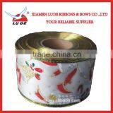 Hot Sale Gold Wired Edge Christmas Gift Ribbon thumbnail-3