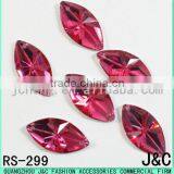 10 * 20 Horse Eye Shape Rose Red Acrylic Stone