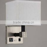 Hotel Wall Lamp With Brushed Nickel and Black Finish UL CUL ETL CE ROHS thumbnail-1