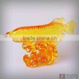 Crystal Gift Gold Arowana Fish thumbnail-1