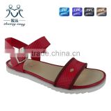 wholesale ladies flat open toe women sandals with belt 2016