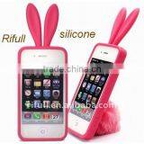 Personalized Rabbit Ears Silicone Case for Apple Iphone4