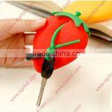 Cute Strawberry & Radish Style Silicone Car Key Bag
