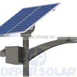 48W Solar Street Light 7m Pole- ANAMBRA Series Single Arm Round Design Homogenous Lighting thumbnail-1