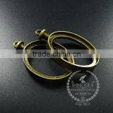 30x40mm Vintage Style Bronze Alloy Oval Pendant Charm DIY Bezel Setting Glass Tray Jewelry Supplies 1810426 thumbnail-2