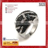 Sophisticated gemstone pave setting simple design antique wedding rings