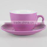 Color Glazed Coffee Tea Cups and Saucers Sets Stoneware Ceramic Porcelain Material thumbnail-6