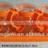 3pcs Salt Pepper Glass Spice Jar Set