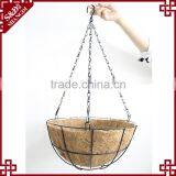 S&D New Design Garden Decoration Wire Hanging Basket Flower Pot With Coco Liner thumbnail-2