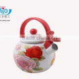 2.2L High Quality Enamel Kettle With Plastic Handle Beautiful Decor thumbnail-6