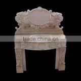 Floral Design Marble Wash Basin With Mirror thumbnail-1