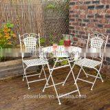 Fabulous Steel 2 Folding Chair 70cm Round Bistro Set Outdoor Furniture thumbnail-3
