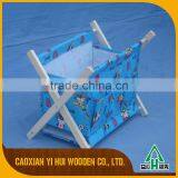 Wood Fabric Magazine Rack Book Stand thumbnail-4