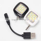Newest Universal 3.5mm Mini LED Camera Flash Fill-In Light Flashing Light for Mobile Phone Handheld Spotlight