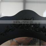 Elegant Black Dressing Table With Stool, 7 Drawers and 1 Oval Mirror thumbnail-3