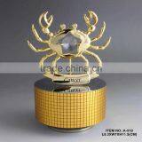 Hot Sale 24K Gold Plated Cancer Music Box With Crystals From Swarovski