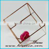 Indoor Plant Greenhouse Rose Gold Frame Hanging Glass Geometric Terrarium thumbnail-3