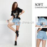 Manufacturer Denim Jeans/Shorts Customize Loose and Comfortable Shorts for Women thumbnail-6